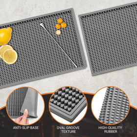 ZJWZLG bar mat airflow grooves promote quick drying for glassware.