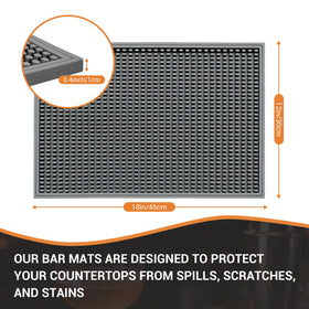 ZJWZLG bar mat anti-slip with airflow design speeds drying after drinks.