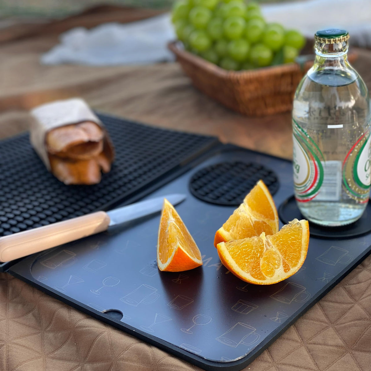Compact folding design saves space in kitchens, bars, campers, and RV setups.