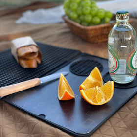 Compact folding design saves space in kitchens, bars, campers, and RV setups.