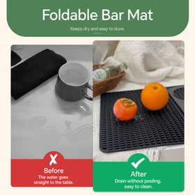ZJWZLG bar mat includes a rimmed tray for salting and sugar rims.