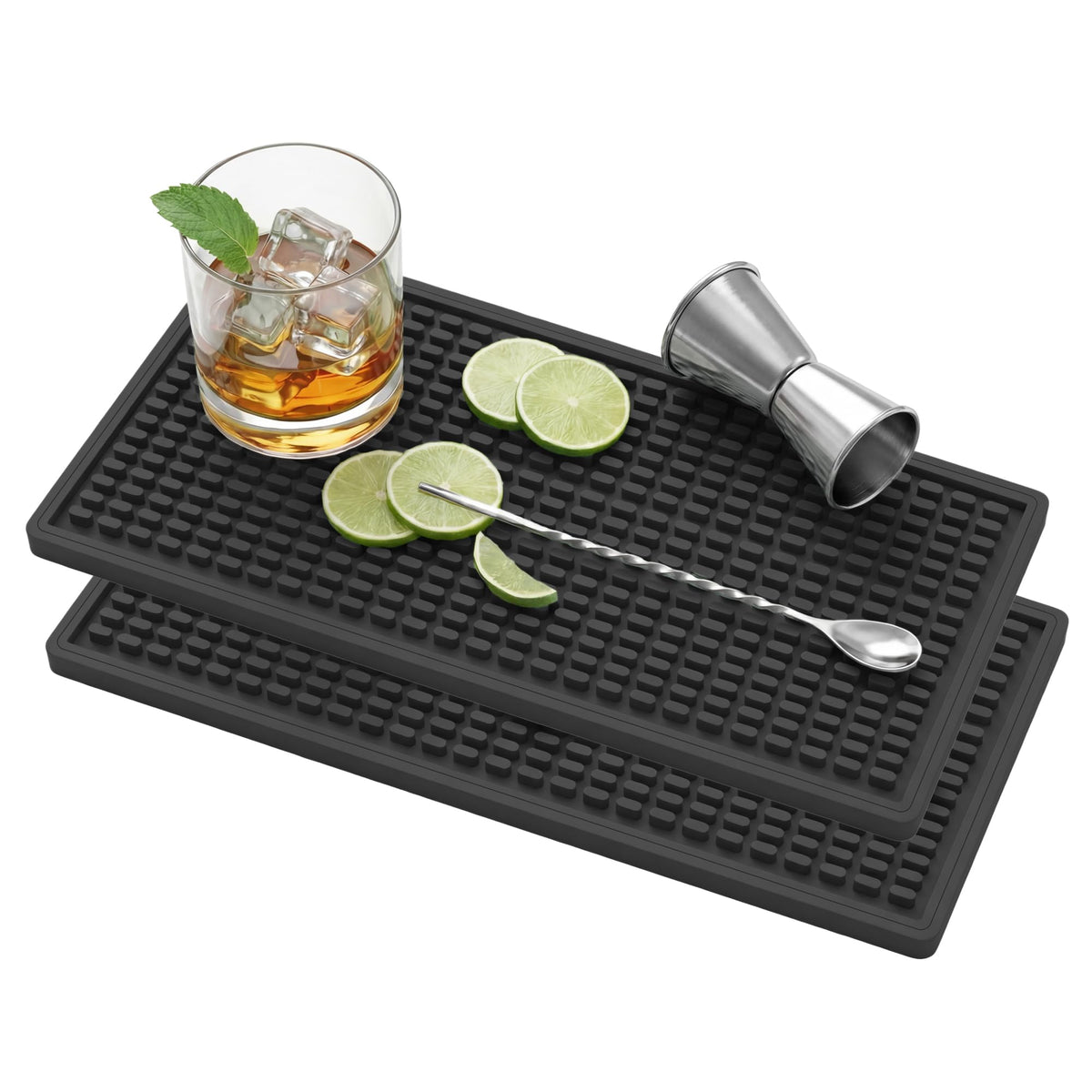 ZJWZLG Bar Mat Small close-up texture showing spill protection and durable surface.