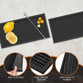 ZJWZLG Bar Mat Small non-slip edge detail helps keep drinks steady.