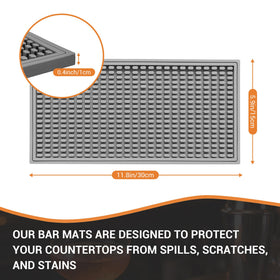 ZJWZLG Bar Mat Small with thick prongs stabilizes glassware during busy service