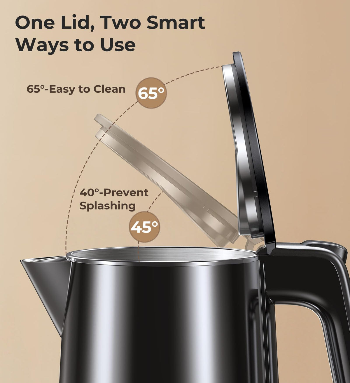 ZKBHOME Electric Kettle keep-warm function supports refills.