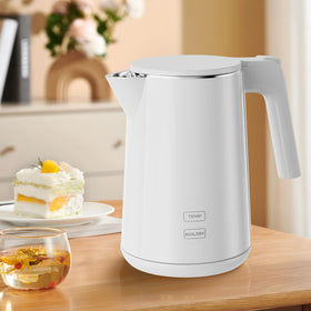 ZKBHOME electric kettle 1.0L, sleek stainless steel, fast boil for tea and coffee