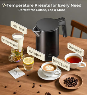 ZKBHOME Electric Kettle stainless steel interior for durability.
