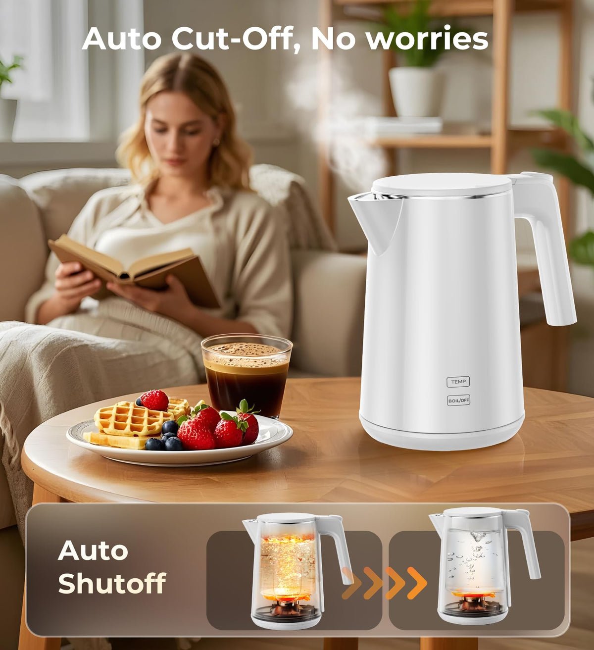 ZKBHOME 4-hour keep-warm feature keeps water ready for refills