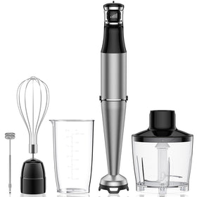 ZKBHOME immersion blender 1100W powers smooth blends for soups and smoothies.