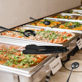 ZLMTZDJD gold perforated spoons draining sauces during service