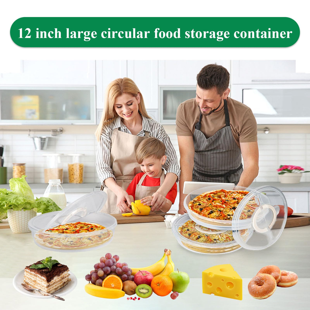 ZLMXXT versatile container ideal for pies, cakes, tortillas and pastries.