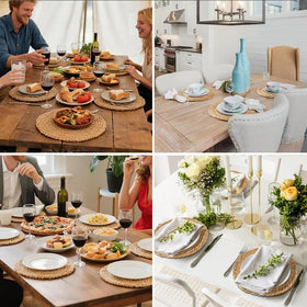 ZLMXXT 13in chargers fit most dinner plates for decor.