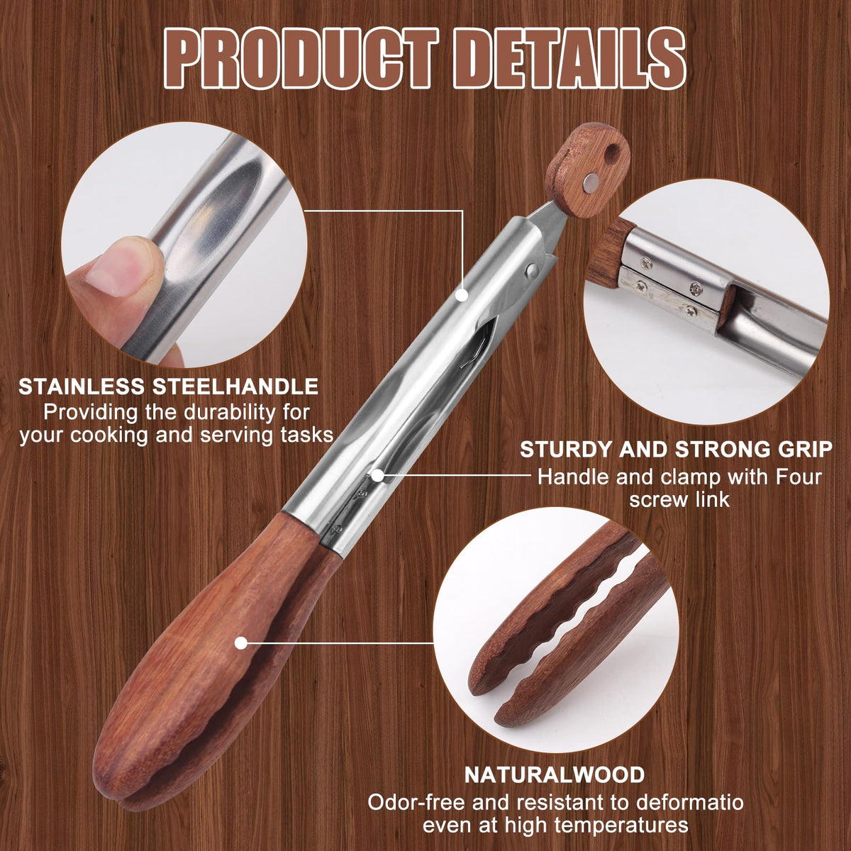 ZLMXXT nonstick-friendly wood tips tongs protect cookware and glaze sauces with finesse.