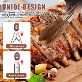ZLMXXT stainless steel core tongs combine durability with heat resistance.