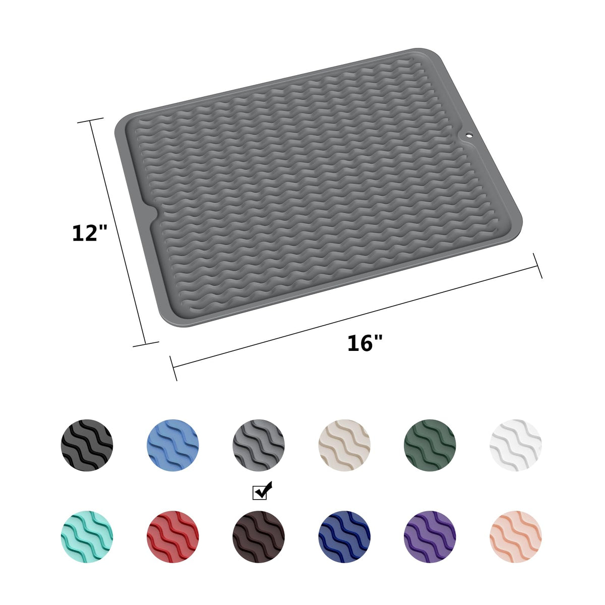 ZLR multifunction mat protects surfaces and dries dishes.