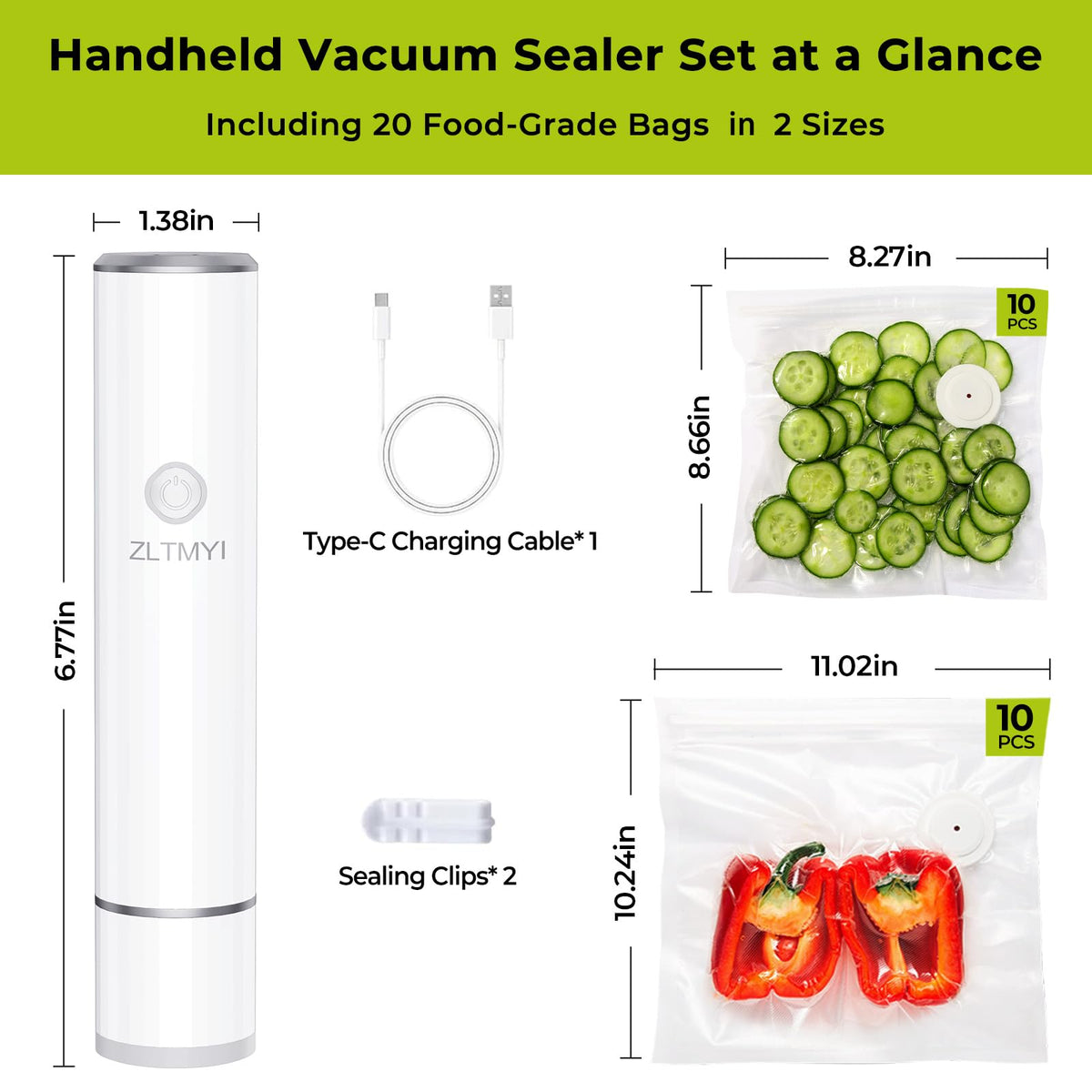 ZLTMYI portable cordless sealer emphasizes compact design for small spaces