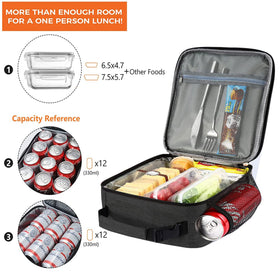 ZM-YOUTOO lunch box insulated interior keeps foods fresh and cool at work.