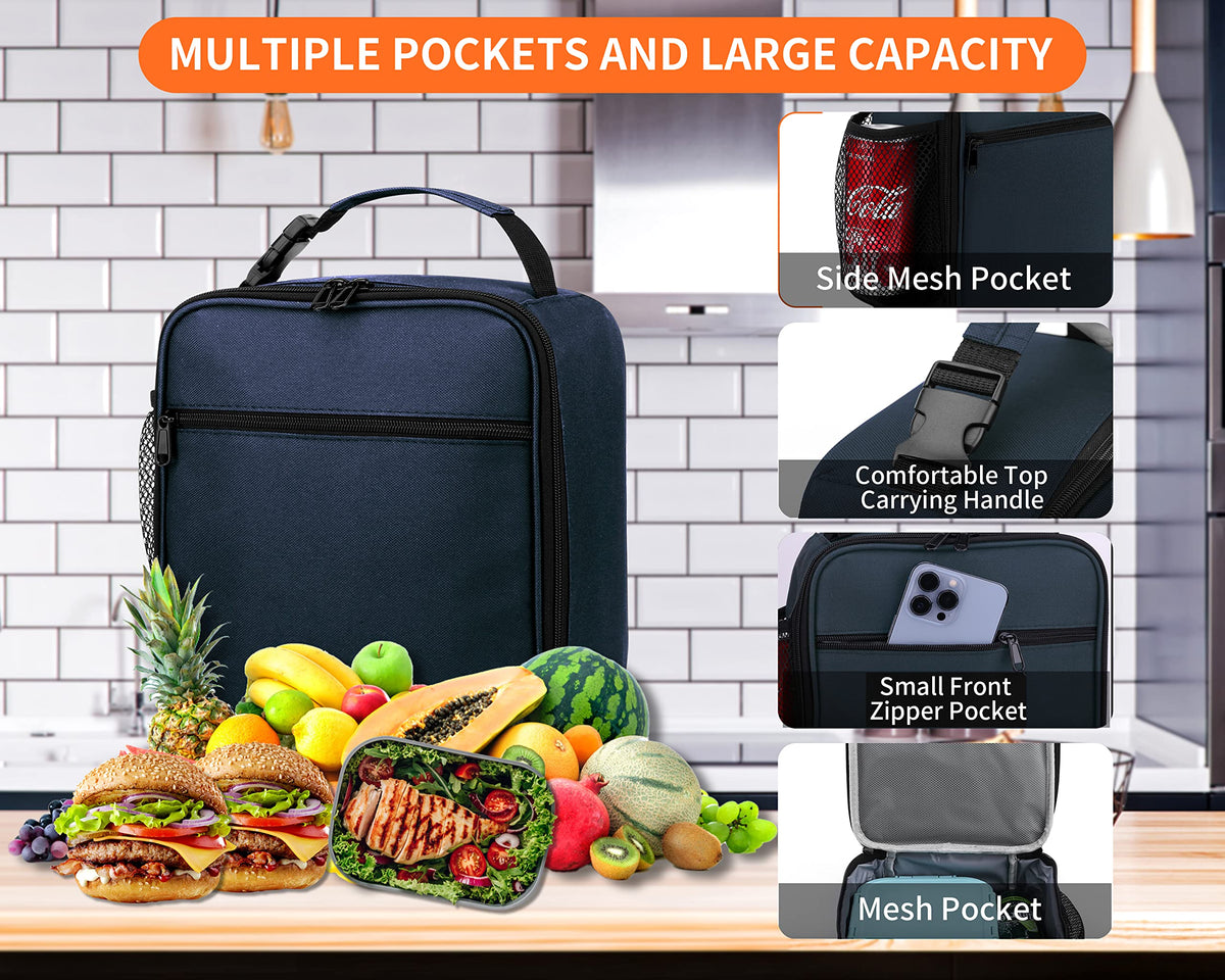 ZM-YOUTOO lunch box displaying side water bottle pocket for hydration