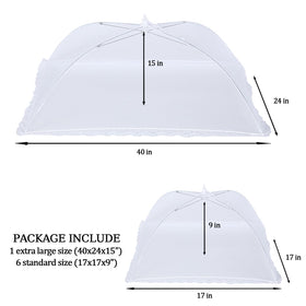 ZMCINER standard mesh cover for 17x17 plates keeps foods safe on picnics