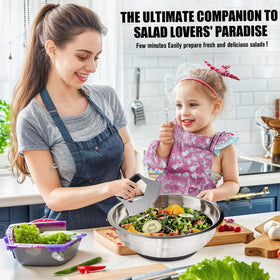 ZMCYNG salad chopper bowl airtight lid close-up highlighting freshness.