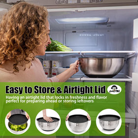 ZMCYNG salad chopper bowl stainless-steel construction emphasizes durability.