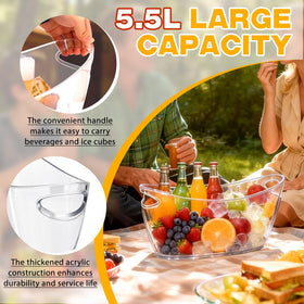 ZMCYNG champagne bucket transparent for easy monitoring and service