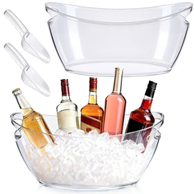ZMCYNG ice bucket 2-pcs clear acrylic enhances beverage display at parties