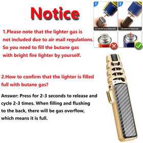 zmiao kitchen torch with adjustable jet flame for precise caramelizing and searing.