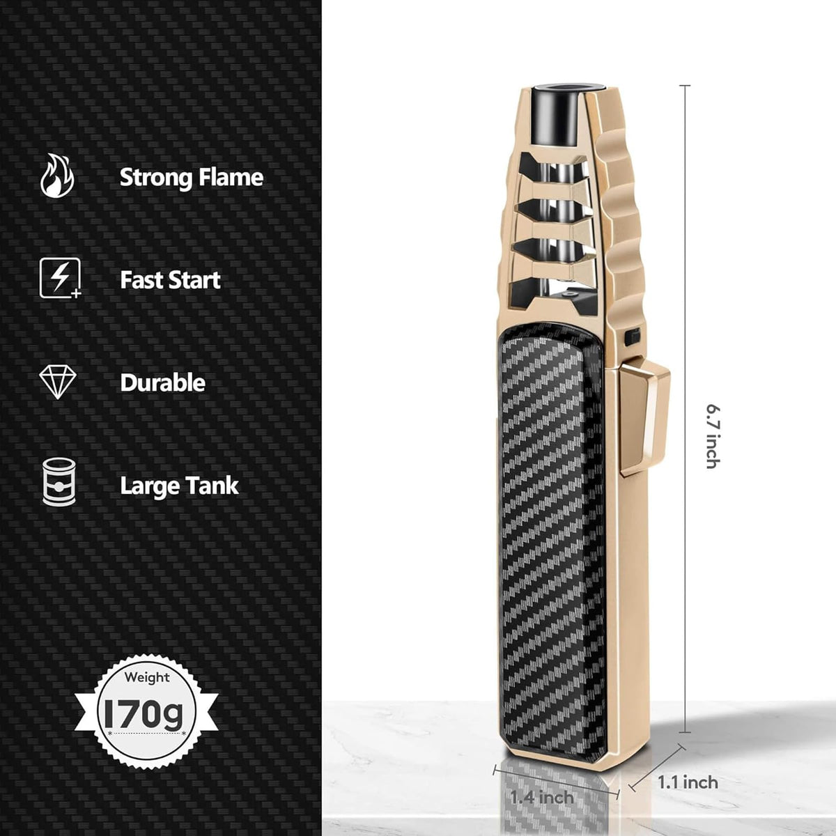 zmiao multi-use torch suitable for candles, BBQ, and crafts.