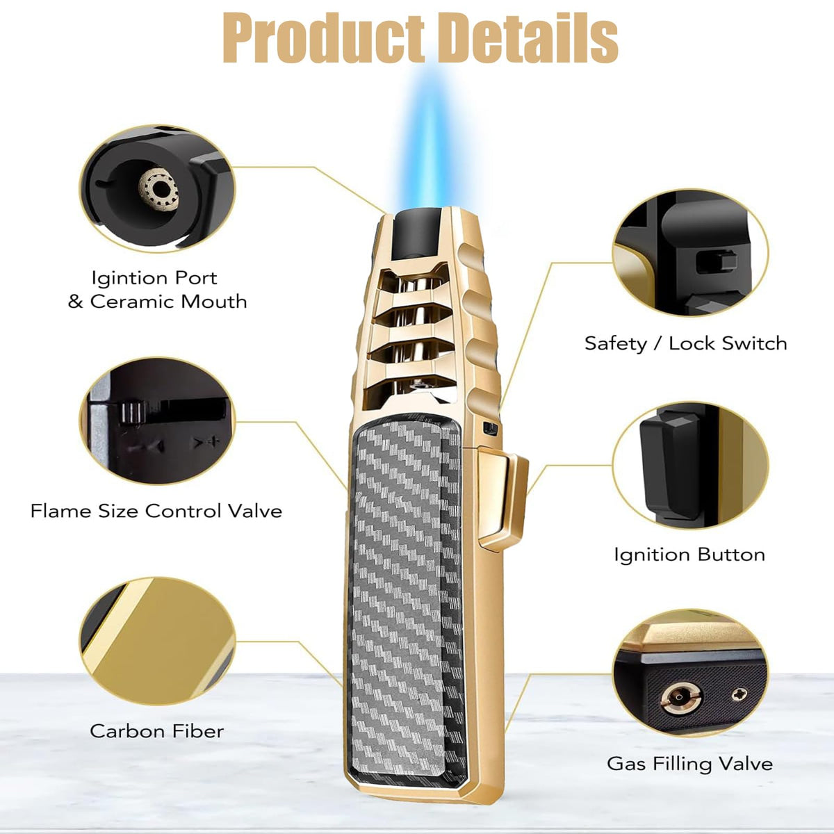 zmiao easy one-handed ignition with safety lock.