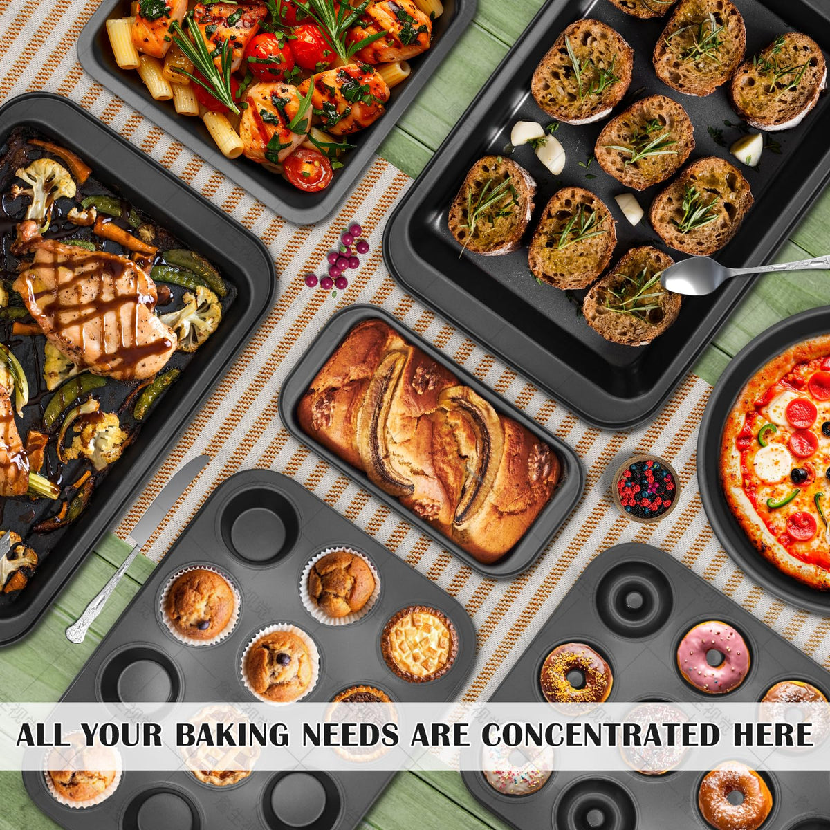 zmkele bakeware set cookie sheet for even baking
