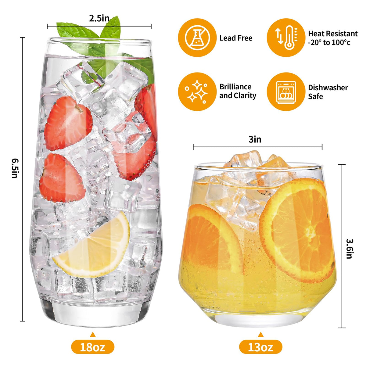 ZMOWIPDL 13oz stemless wine glasses provide sleek everyday wine enjoyment.