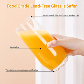 ZMOWIPDL 18oz tall highball glasses ideal for cocktails and refreshing drinks.