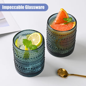 Blue ZMOWIPDL glass ideal for cocktails, beer, and juice