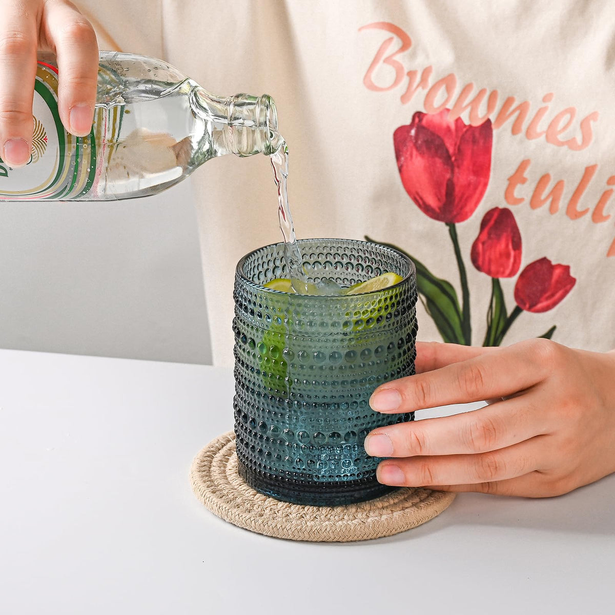 Cleaning brush with handle included with ZMOWIPDL glassware