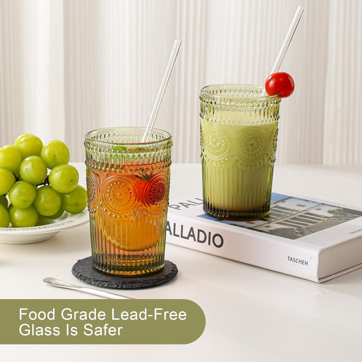 ZMOWIPDL dishwasher-safe glass set with brushes for easy cleaning