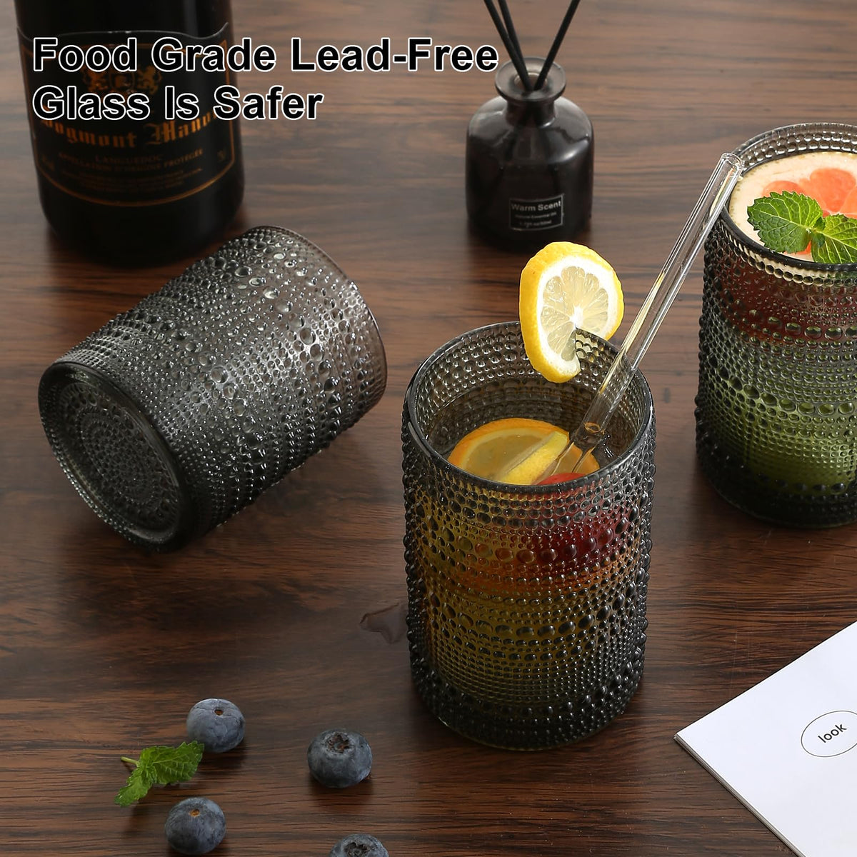 ZMOWIPDL dishwasher-safe glassware highlights easy cleaning and durable construction.