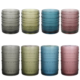 ZMOWIPDL vintage hobnail 12oz glass, clear and sturdy, ideal for cocktails