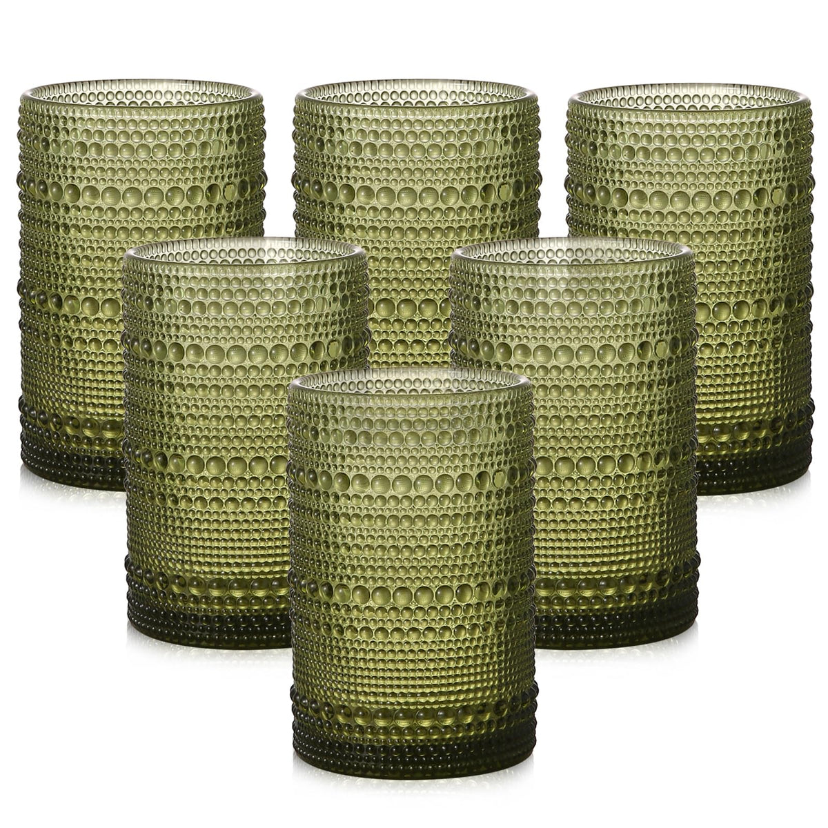 ZMOWIPDL vintage hobnail glasses showcase classic style for cocktails and water