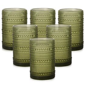 ZMOWIPDL vintage hobnail glasses showcase classic style for cocktails and water