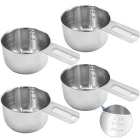 Zmpkhba 4-pack measuring cups with 1 cup capacity for precise dry and wet measures