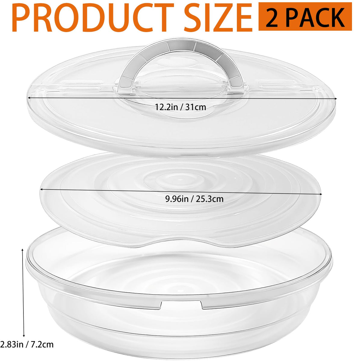 Zmpkhba pie carrier with divider helps separate cake slices for later.
