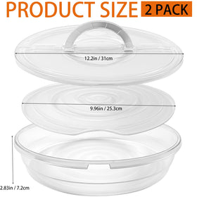 Zmpkhba pie carrier with divider helps separate cake slices for later.