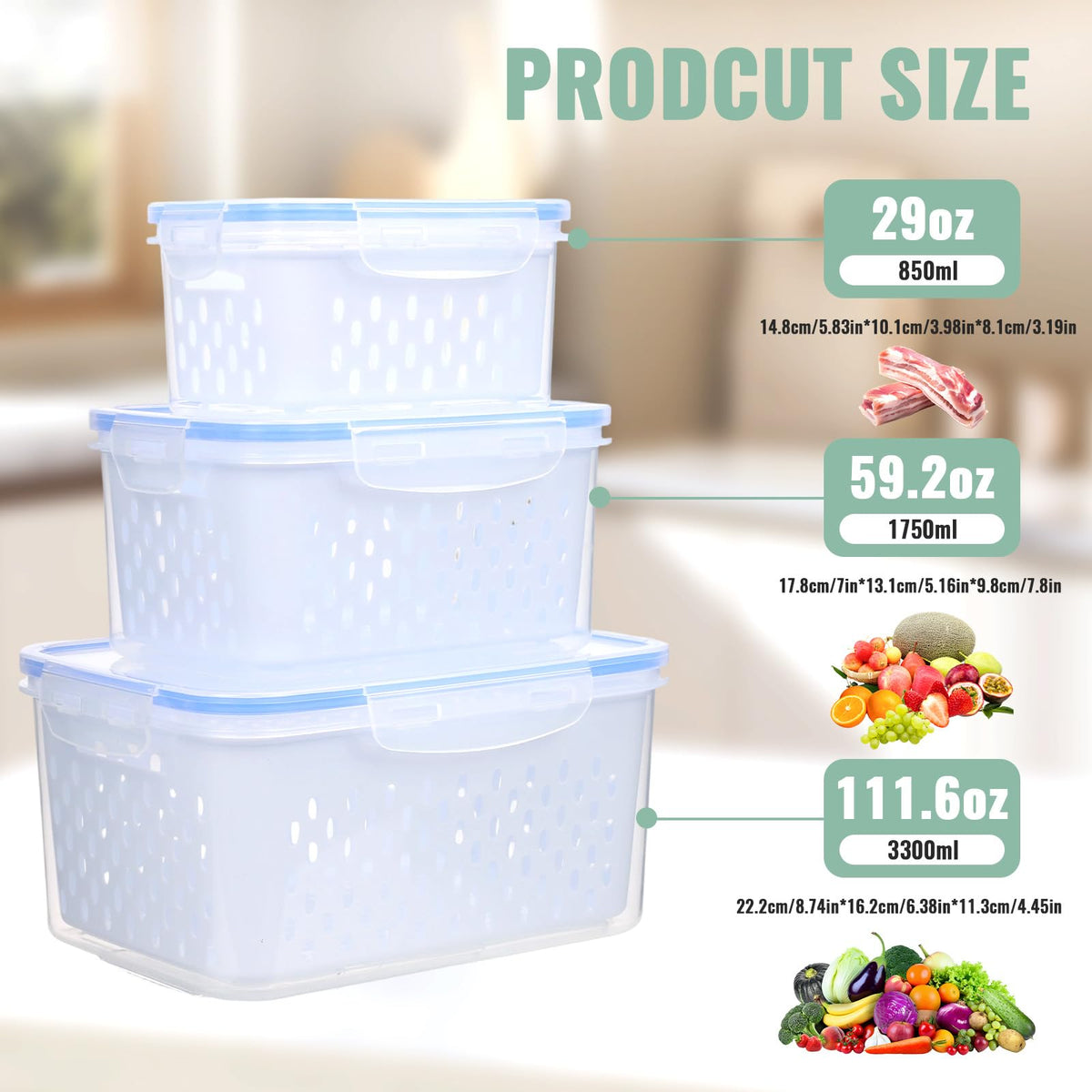 Zmxiabo removable strainer basket for washing and draining produce.