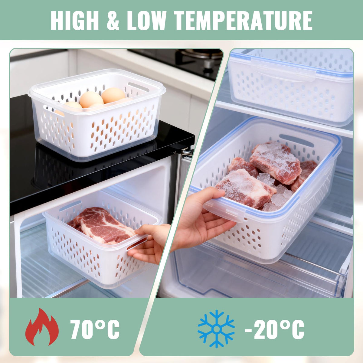 Zmxiabo stackable fridge organizers maximize space and order.