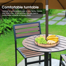 zmxlqzj portable 12-inch lazy susan ideal for beach trips and gardens.