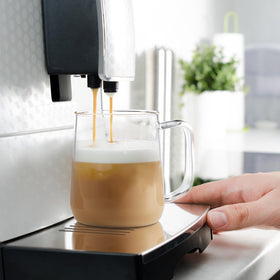 ZMZKKLL glass coffee mugs 14oz under-espresso-machine fit supports convenient setup