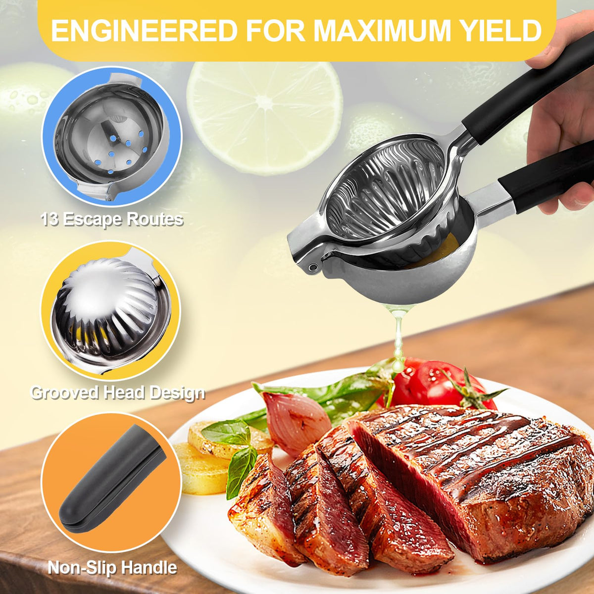 ZNCZHZN lemon squeezer after salt spray test showing rust resistance