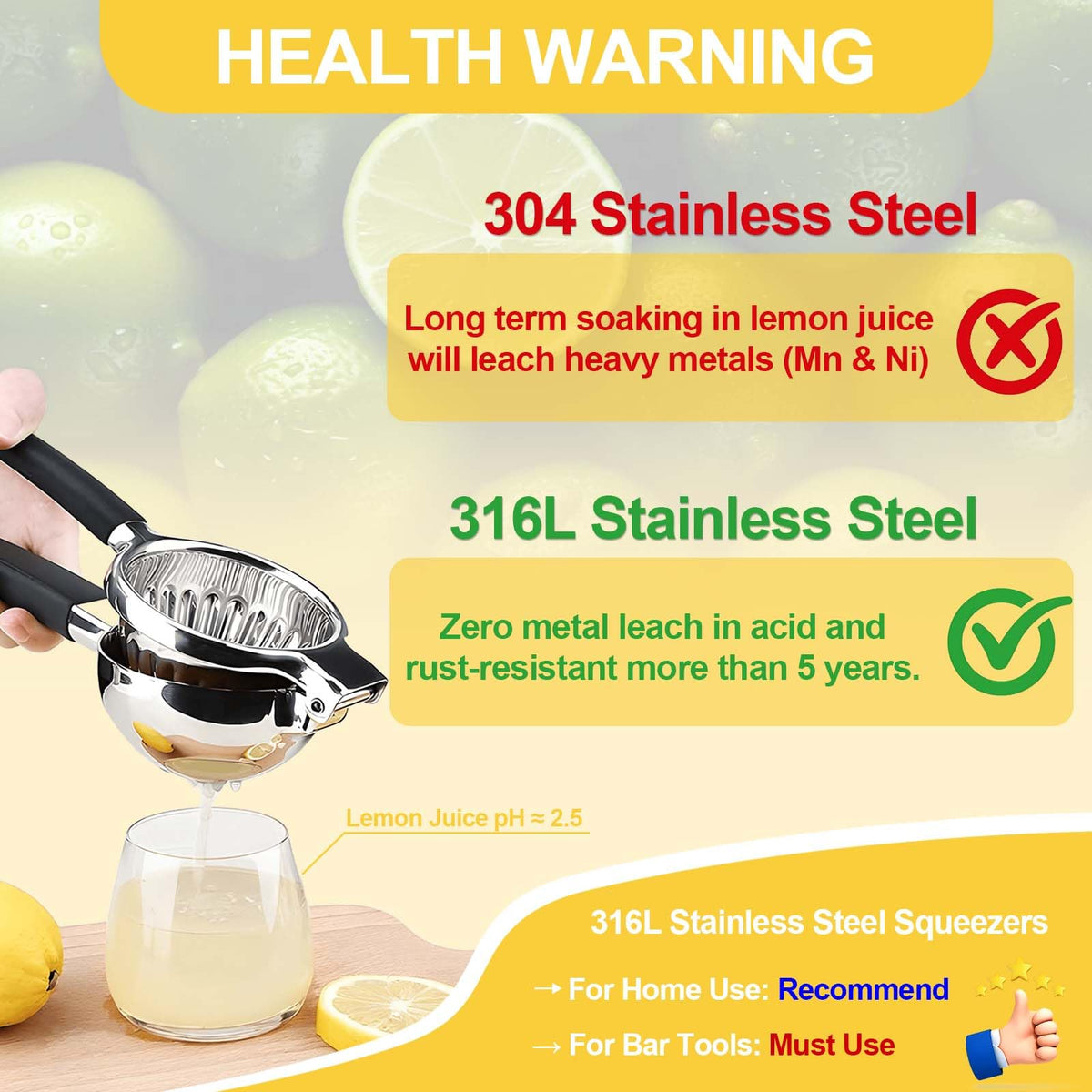 ZNCZHZN lemon squeezer wide chamber highlights large fruit compatibility