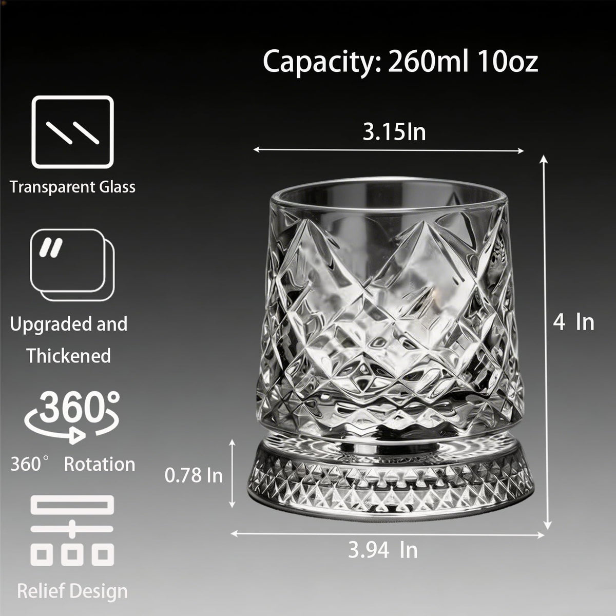 ZNGFTRL whiskey gift glass set makes a thoughtful present for enthusiasts